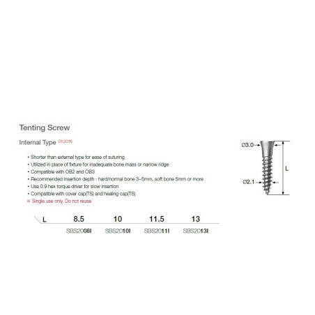 SURUB IMPLANT PRINDERE MEMBRANA TITAN D2.1x11.5mm TS2   SBS2011I