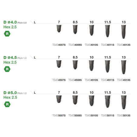 IMPLANT OSSTEM TS IV SA R 4.5mmDx 7mmL  BTS4S4507S