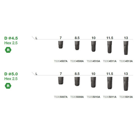 IMPLANT SOI OSSTEM TSIII R 5.0mmDx 8.5mmL BTS3S5008A