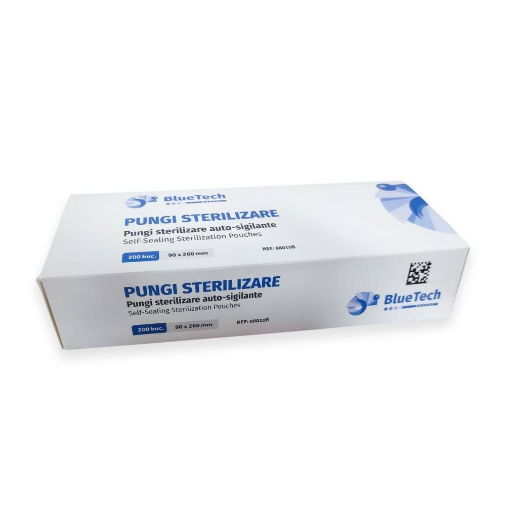 PACHET PROMO 2 X PUNGI STERILIZARE AUTO 135mmX280mm BLUETECH