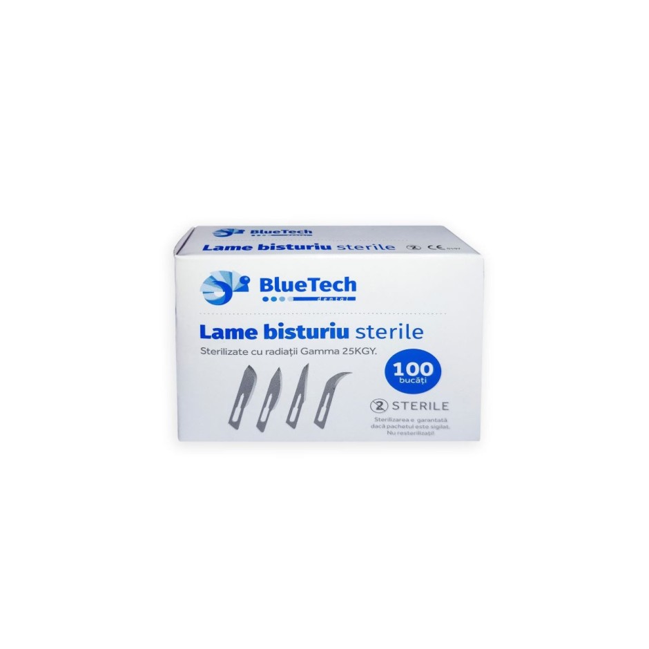 PACHET PROMO 100 x  LAME BISTURIU BLUETECH NR 12