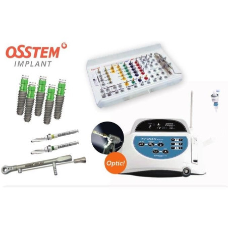 PACHET 25 IMPLANTURI HIOSSEN +TRUSA CHIRURGICALA TAPER KIT + FIZIODISPENSER FIBRA OPTICA
