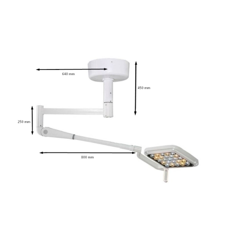 Lampa chirurgicala cu prindere in tavan - HFL25C Led - specificatii