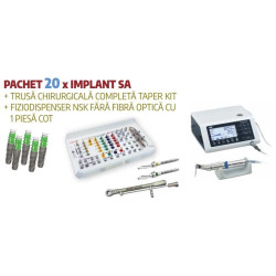 PACHET 20 X IMPLANTURI OSSTEM SA +TAPER KIT +FIZIODISPENSER NSK FARA FIBRA OPTICA
