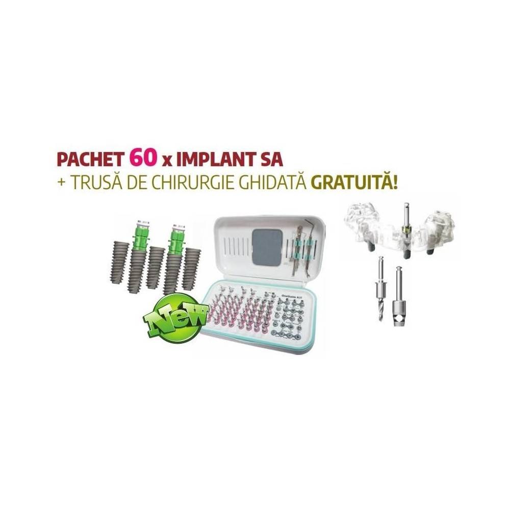 PACHET 60 X IMPLANTURI HIOSSEN SA + TRUSA CHIRURGIE GHIDATA BONUS
