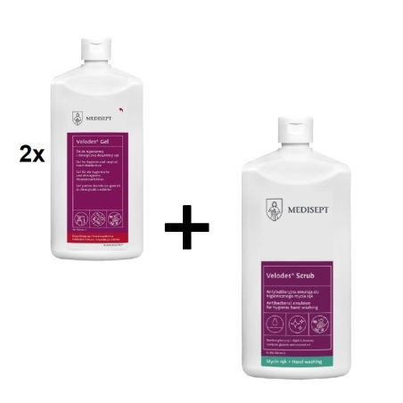 PACHET PROMO 2 X VELODES GEL 500ml + VELODES SCRUB 500ml