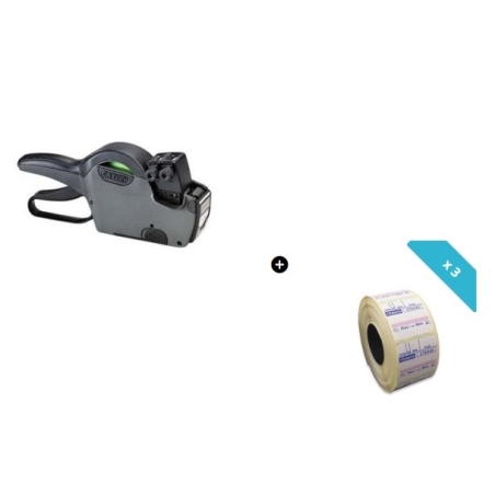 PACHET PROMO PISTOL TRASABILITATE- numeric + 3 x ETICHETE DUBLU ADEZIVE ROLA 500buc