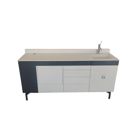 Mobilier metalic cabinet - Astra cu blat de Corian