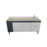 Mobilier metalic cabinet - Astra cu blat de Corian