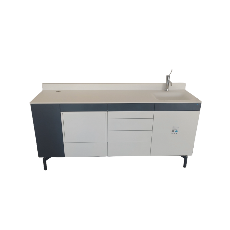 Mobilier metalic cabinet - Astra cu blat de Corian