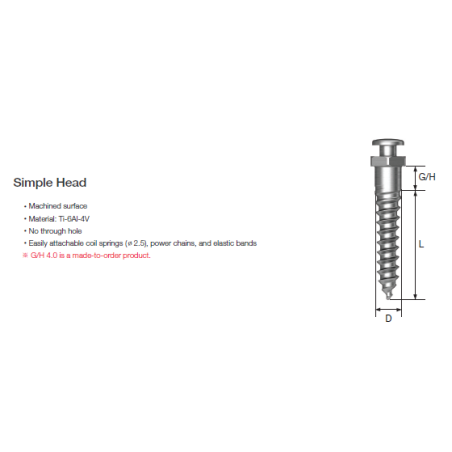 ORTO IMPLANT SH 1.8x10mm  OSSH1810