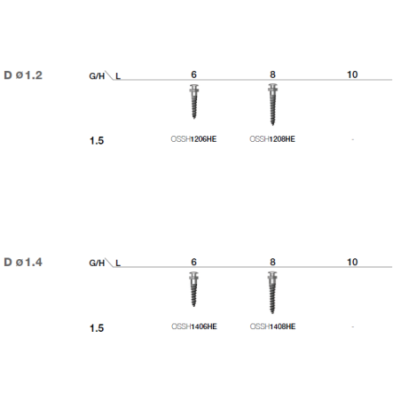 ORTO IMPLANT SH SA 1.6x10mm  OSSH1610HE