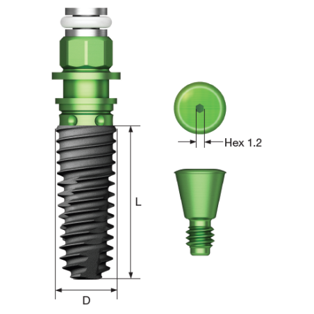 IMPLANT OSSTEM TS III SA W 6.0mmDx11.5mmL  BTS3S6011S