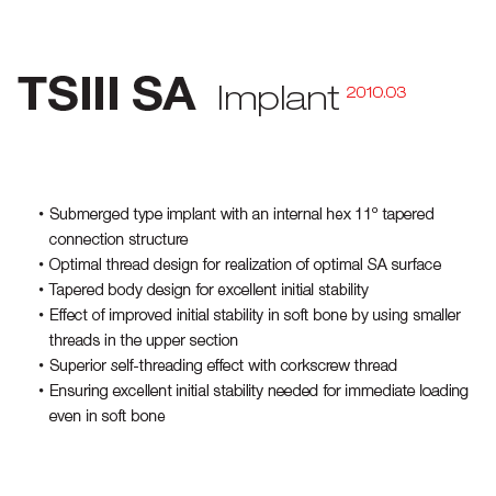 IMPLANT OSSTEM TS III SA R 5.0mmDx13mmL  BTS3S5013S