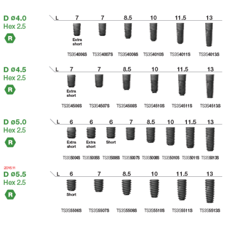IMPLANT OSSTEM TS III SA R 5.5mmDx10.0mmL  BTS3S5510S