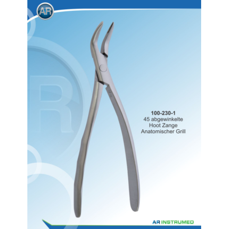 CLESTE EXTRACTIE CU MANER ANATOMIC ANGULATIE 45 grade