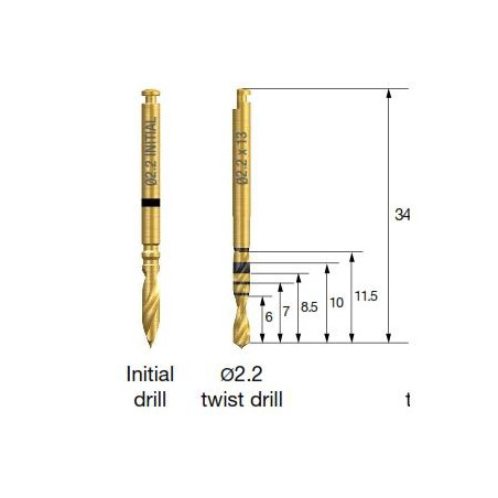 FREZA  D2.2mm PARALLEL GUIDE INITIALA