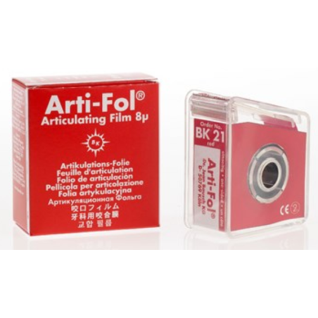 FILM DE ARTICULATIE ARTI-FOL PLASTIC 8 MICRONI ROSIE 1 SUPRAFATA DISPENCER 20m X 22mm