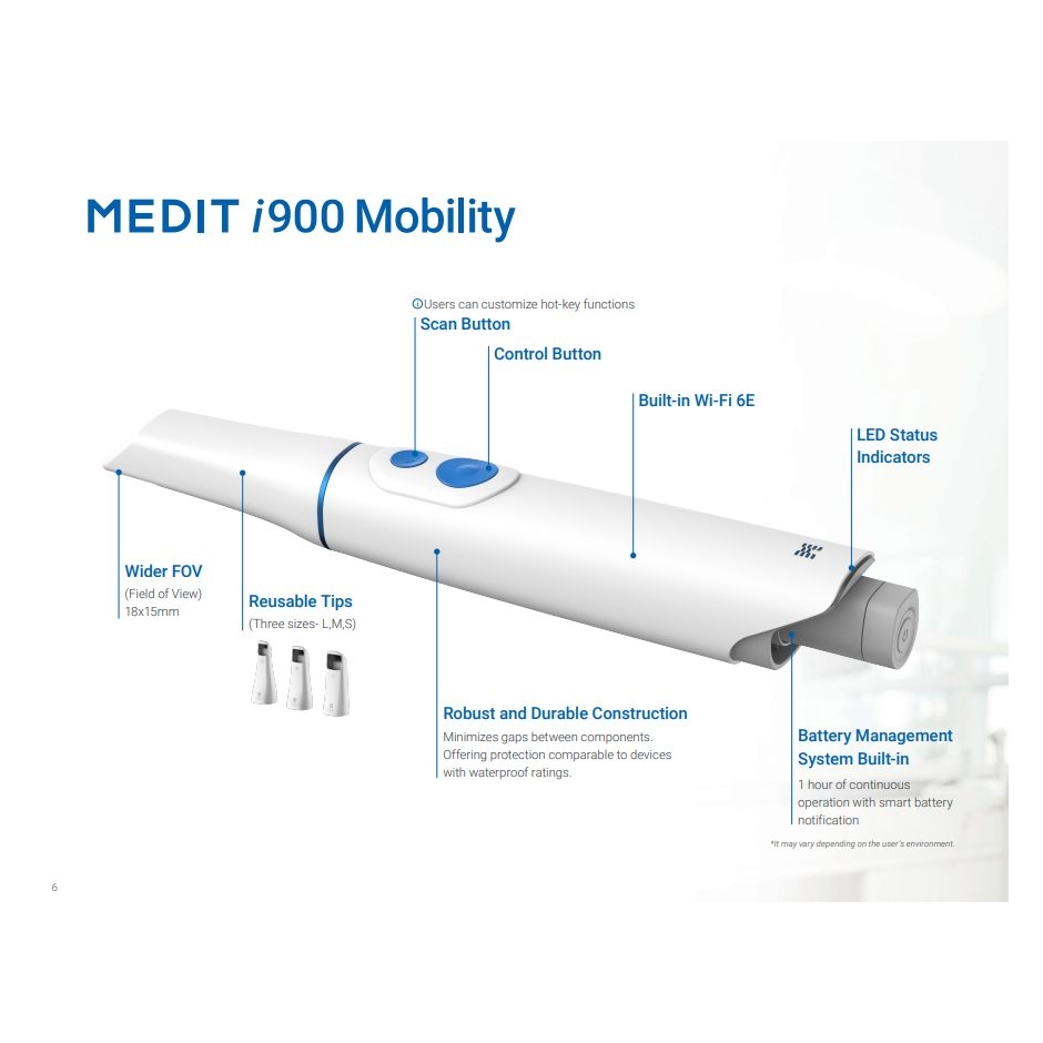 Scanner Intraoral Medit i900M Wireless + 20 implanturi SA + Taper Kit Osstem