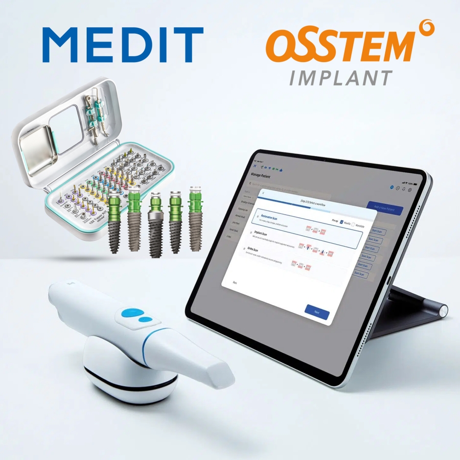 Scanner Intraoral Medit i900M Wireless + 20 implanturi SA + Taper Kit Osstem