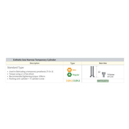 US CILINDRU TITAN TEMPORAR MULTI UNIT N   NMTR100TH