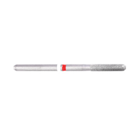 FREZA TURBINA TIJA LUNGA ZIRCONIU CILINDRICA MEDIE VARF ROTUND DIAMANTATA ROSIE - 016