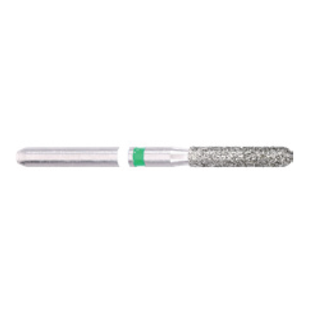 FREZA TURBINA ZIRCONIU CILINDRICA MEDIE VARF ROTUND DIAMANTATA VERDE - 012