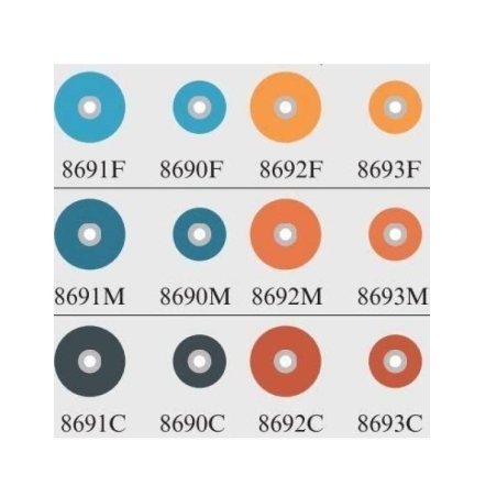DISCURI SOF-LEX FINISARE ALBASTRE - 50buc - 12.7mm, medii