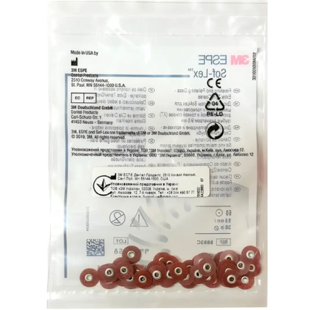 DISCURI SOF-LEX FINISARE EXTRA-THIN ROSII - 50buc - 9.5mm, aspre