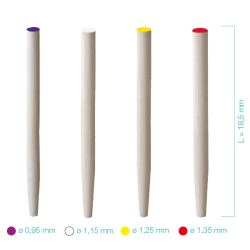 PIVOTI FIBRA DE STICLA DENTOCLIC TRANSLUCENT (ROSII) 1.4mm 5buc