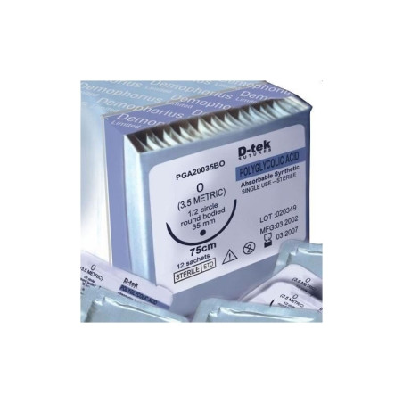 ACE SUTURA PGA 4.0 TRIUNGHI (resorbabil) 3/8