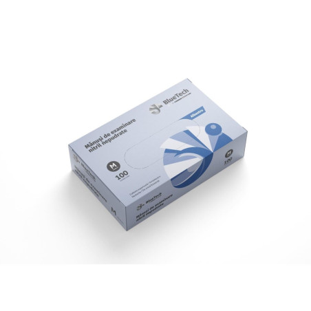 MANUSI NITRIL BLUETECH BLEU - L