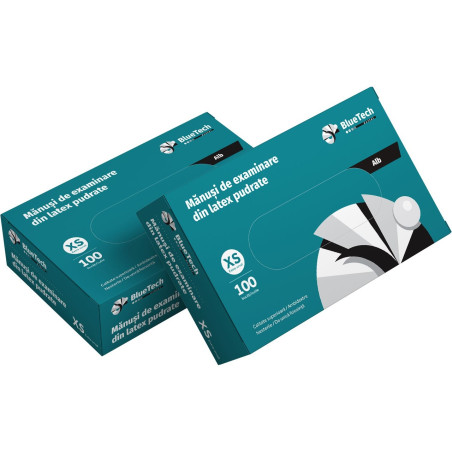 MANUSI LATEX PUDRATE BLUETECH - M