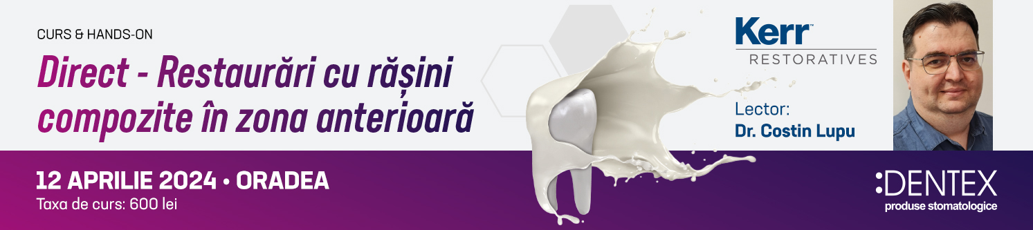 CURS & HANDS-ON: Direct - Restaurari cu rasini compozite in zona anterioara